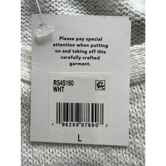 SPLENDID TOP WOMENS SIZE LARGE ALLY SCOOP NECK COTTON SWEATER TANK WHITE NEW - Picture 11 of 12